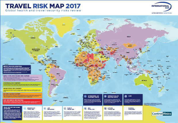 International SOS Findings for 2017 Travel Risk Map